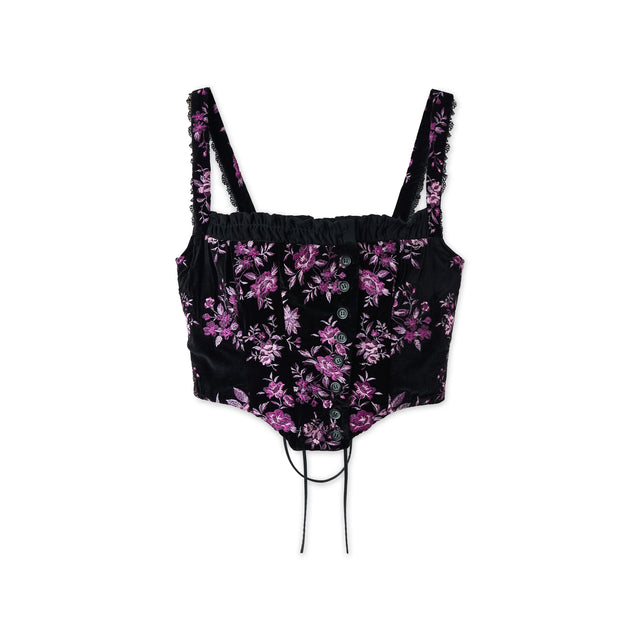 Velvet Panalled Corset