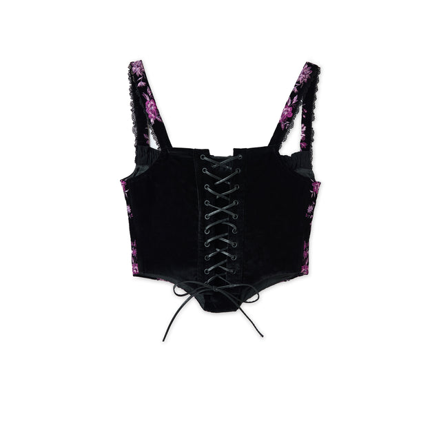 Velvet Panalled Corset