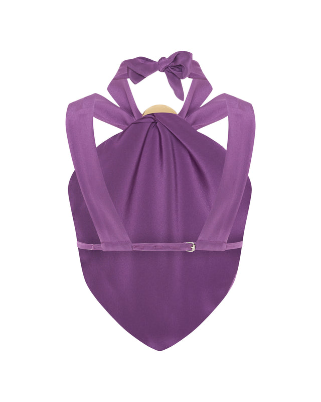 Astre Draped Silk Blouse with Tie-Neck