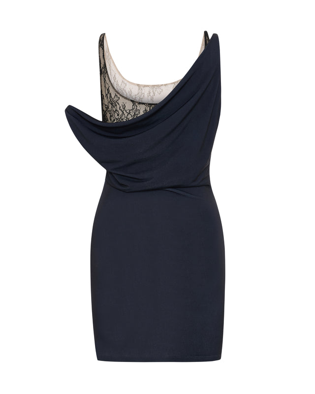 Reverie Off-Shoulder Mini Dress with Lace Detail