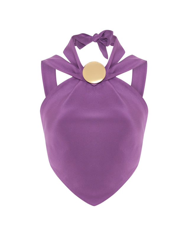 Astre Draped Silk Blouse with Tie-Neck